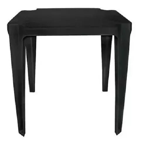 Kit Mesa Monobloco Jr Plásticos com 4 Cadeiras Bistrô Gold - Suporta até 182kg - Cor Preto