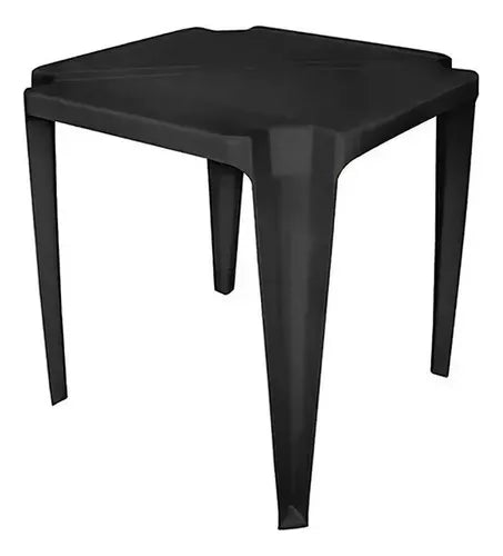Kit Mesa Monobloco Jr Plásticos com 4 Cadeiras Bistrô Gold - Suporta até 182kg - Cor Preto